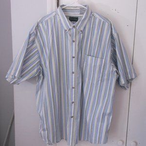 Scandia Woods Cotton Blue Stripe Shirt 2XL Men's